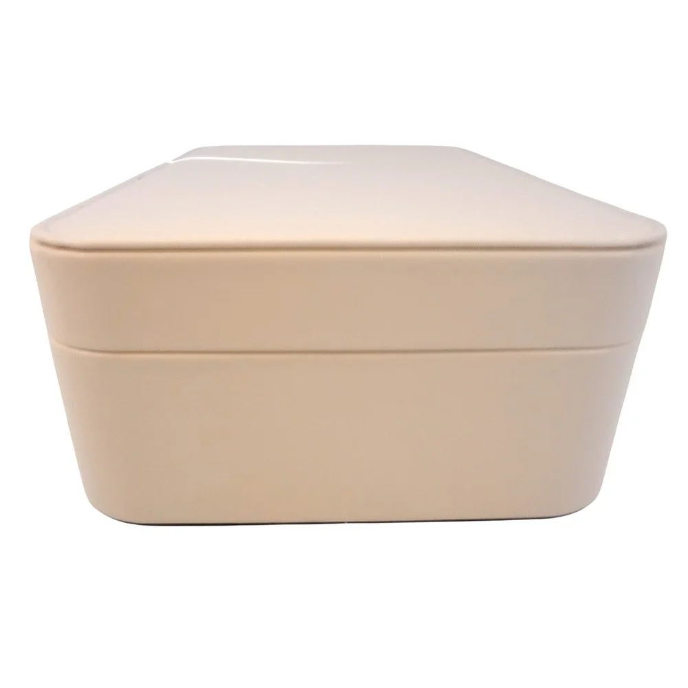 Vlando Pink Faux Leather Jewelry Box with‎ Lock and Key Removable Tray
